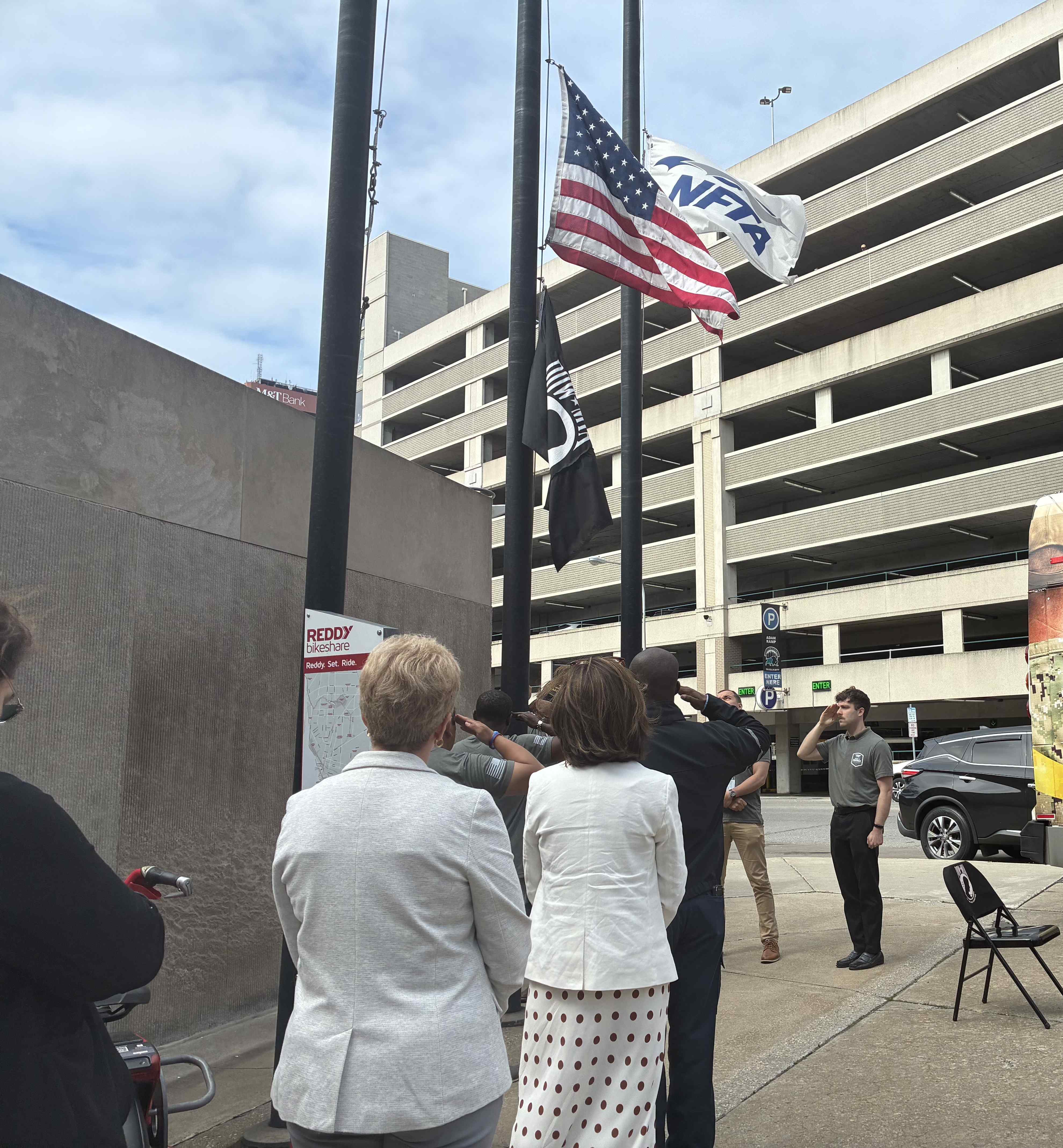 NFTA Holds Memorial Day Flag-Lowering Ceremony to Honor Fallen Service Members