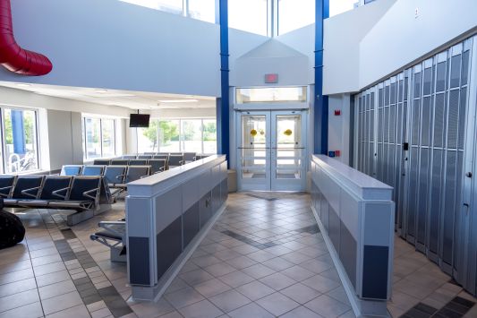 Interior view of Niagara Falls Transportation Center Entrance 