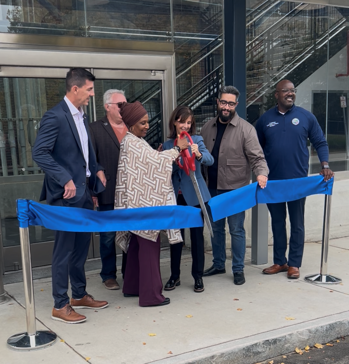 A ribbon cutting ceremony marked the official opening of the  DL&W Sky Deck, a new public-facing space on the second floor of the historic building