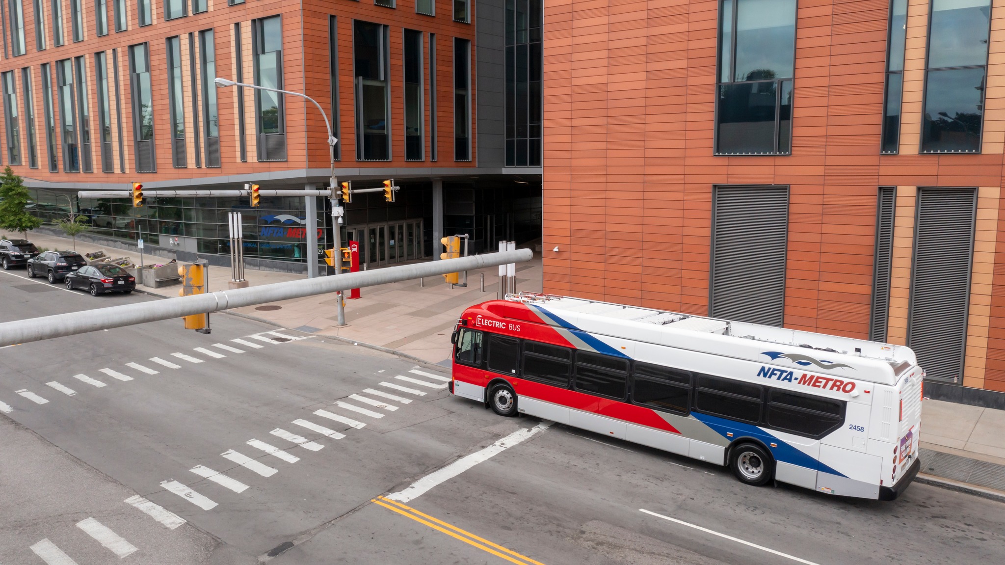 Bus at Allen Rail station
